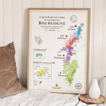 Mappa dei Vini della Borgogna